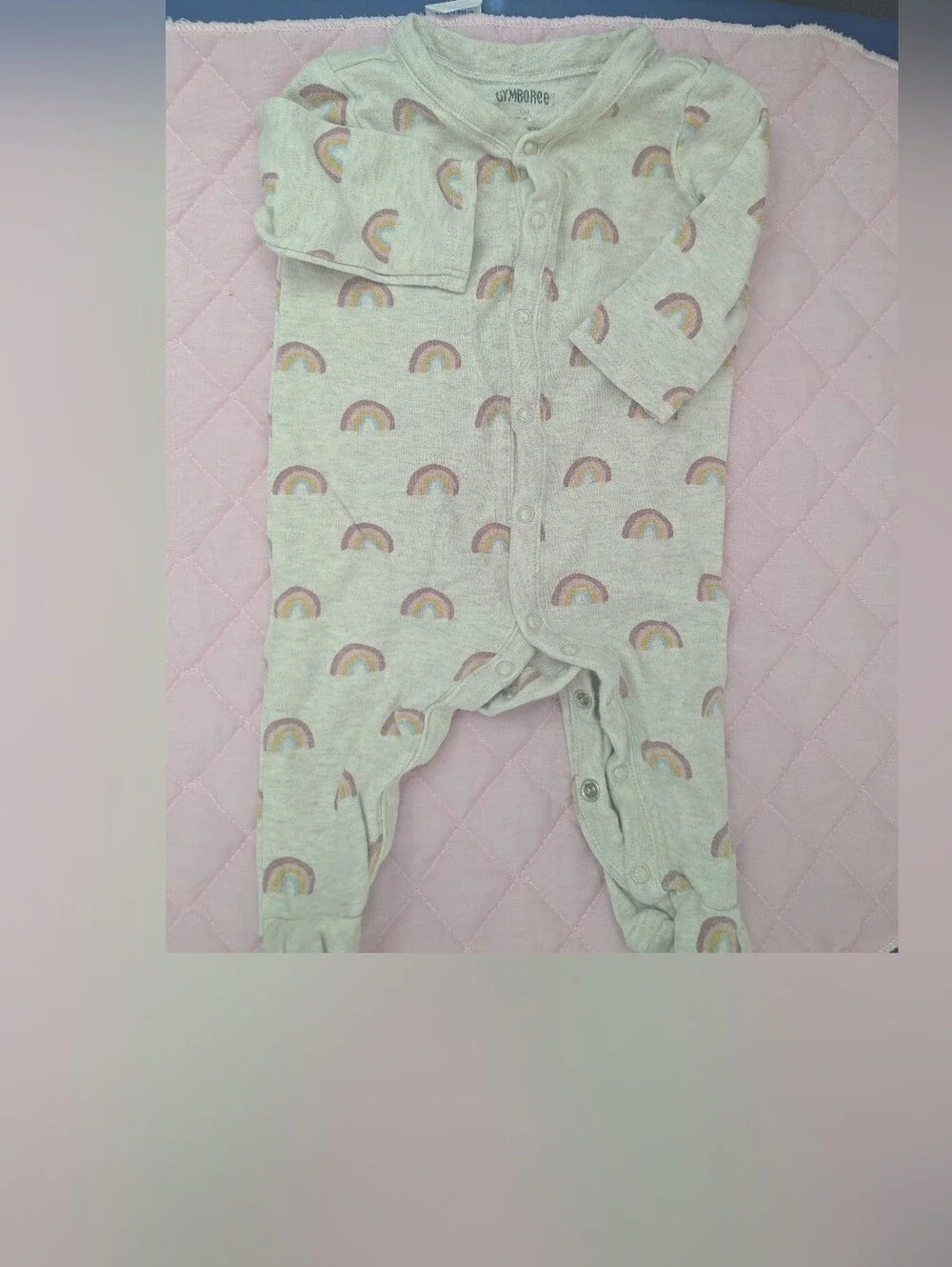 Gymboree Rainbow Print and Dusty Pink  Cloud Island Pajama Set